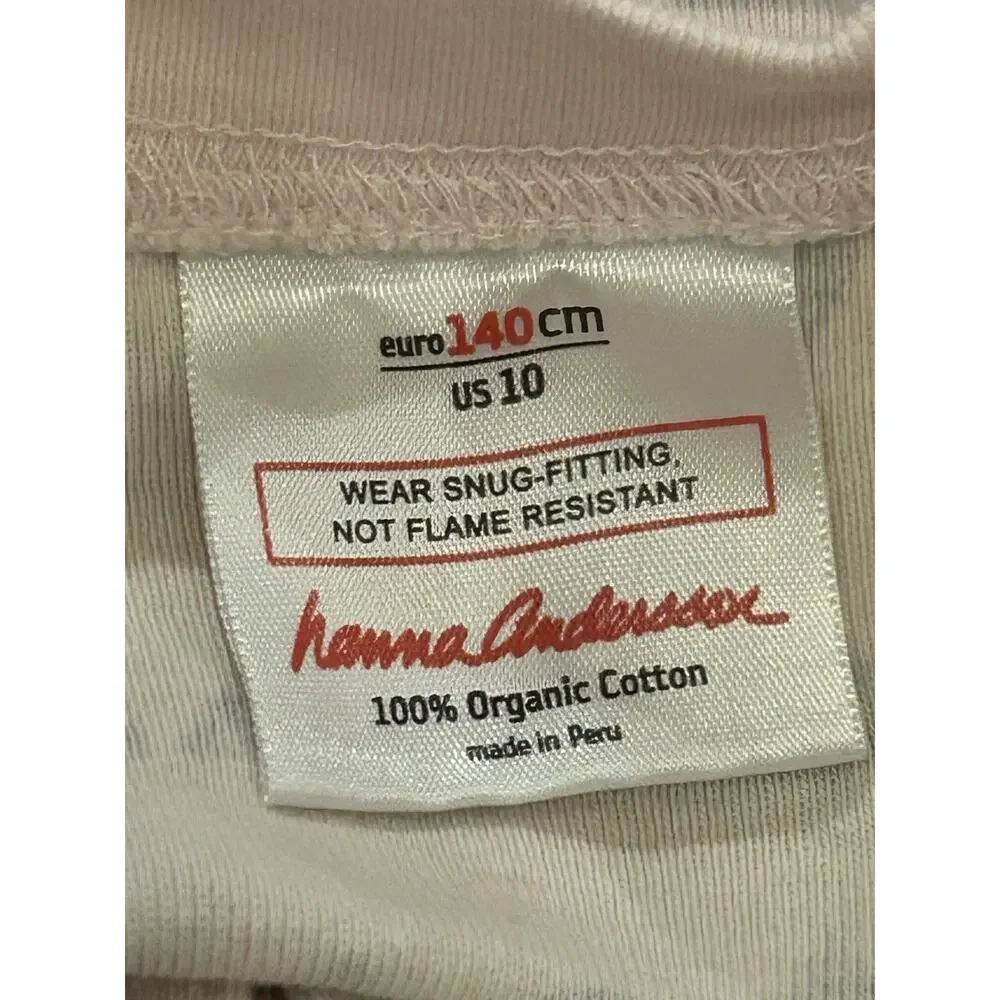 Hanna Andersson Pink Pajama Set Girls size 10